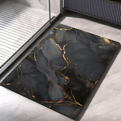 Fast-Drying Diatomaceous Earth Bath Mat with Non-Slip Base for Shower & Bathroom