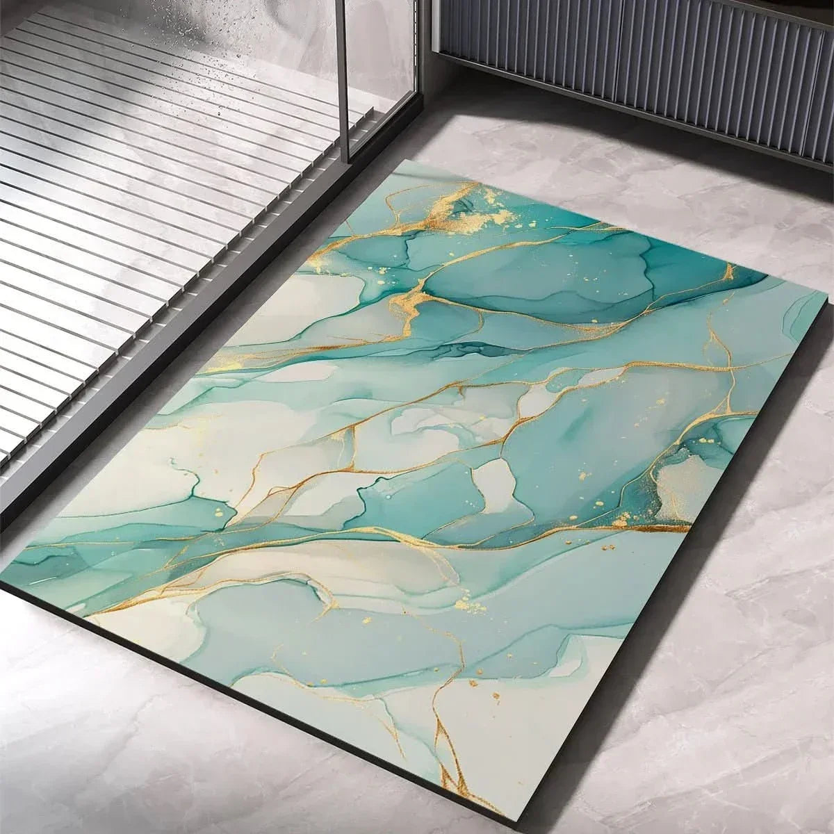 Fast-Drying Diatomaceous Earth Bath Mat with Non-Slip Base for Shower & Bathroom