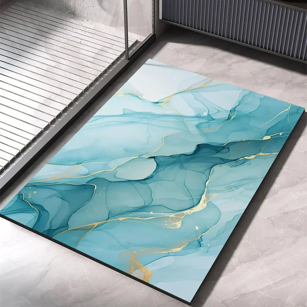 Fast-Drying Diatomaceous Earth Bath Mat with Non-Slip Base for Shower & Bathroom