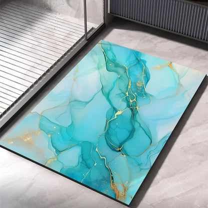 Fast-Drying Diatomaceous Earth Bath Mat with Non-Slip Base for Shower & Bathroom
