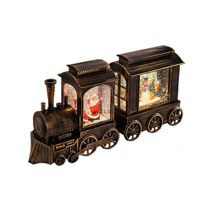 CLAUSGLOBE – Santa Train Snow Globe Lamp for Magical Holiday Ambience