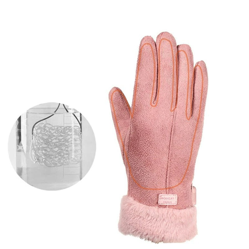 Insulated Touchscreen Gloves for Women – Windproof Cold Weather Hand Protection with Phone-Compatible Fingertips for Winter Outdoor Activiti