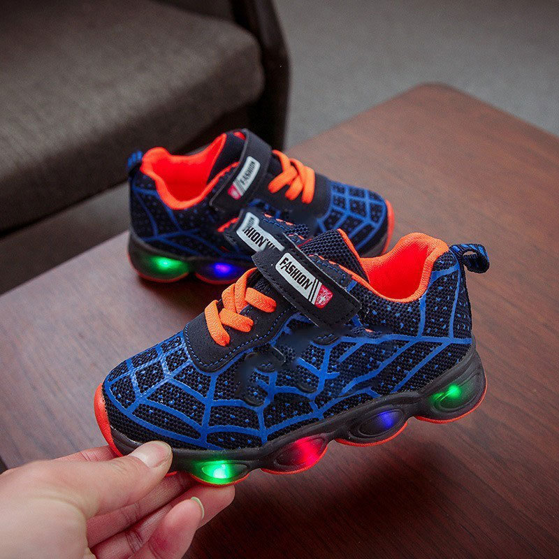 Light-Up Sneakers for Kids with LED Soles – Action Hero Style Velcro Shoes for Active Play, Running & Adventures