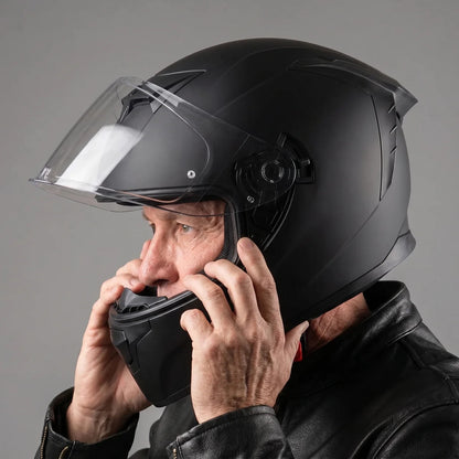 Racing | Full Face Motorcycle Helmet with Dual Visors | Comfortable Design for Daily Riding