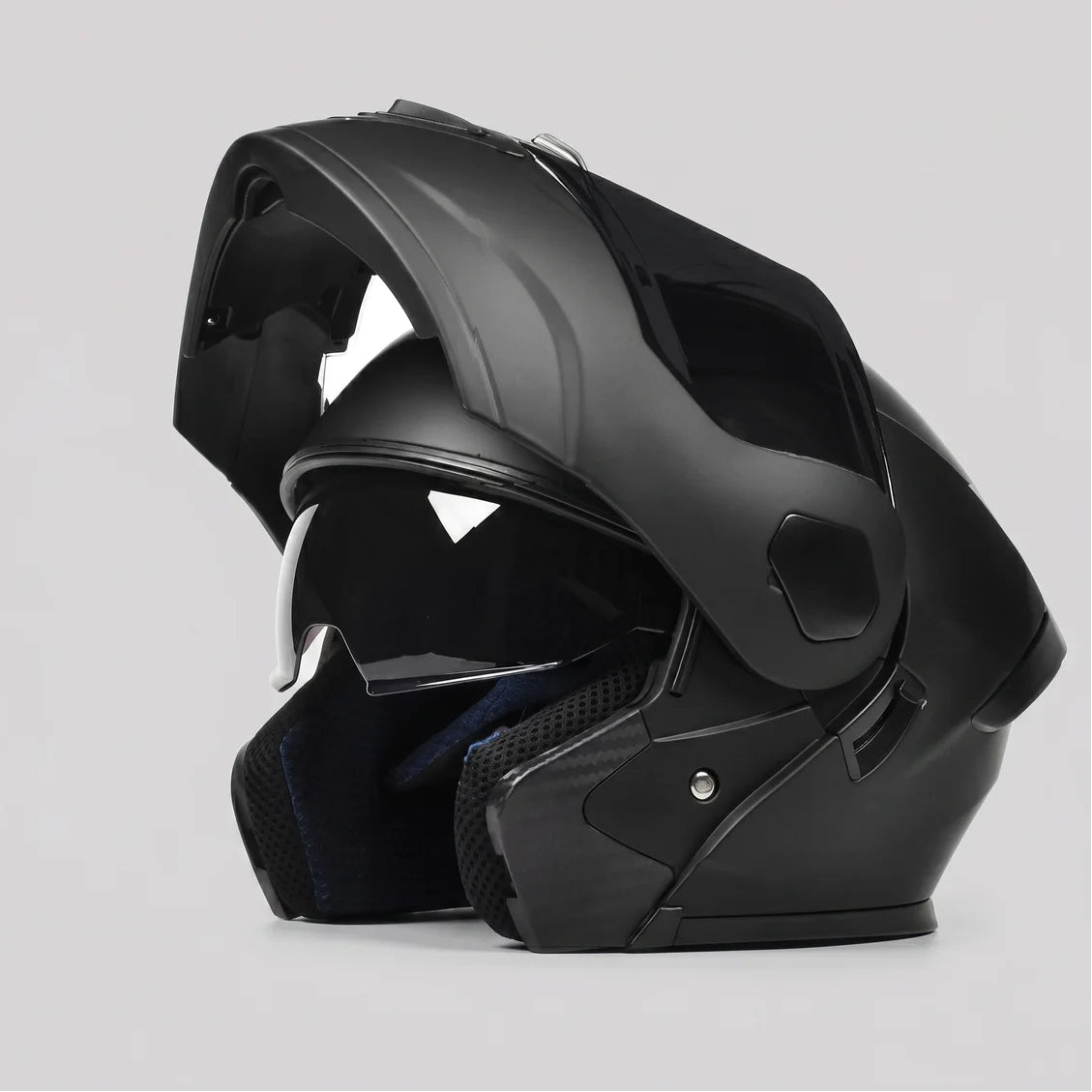 Modular Flip-Up Motorcycle Helmet with Tinted Visor | Full-Face Safety for Comfortable Riding