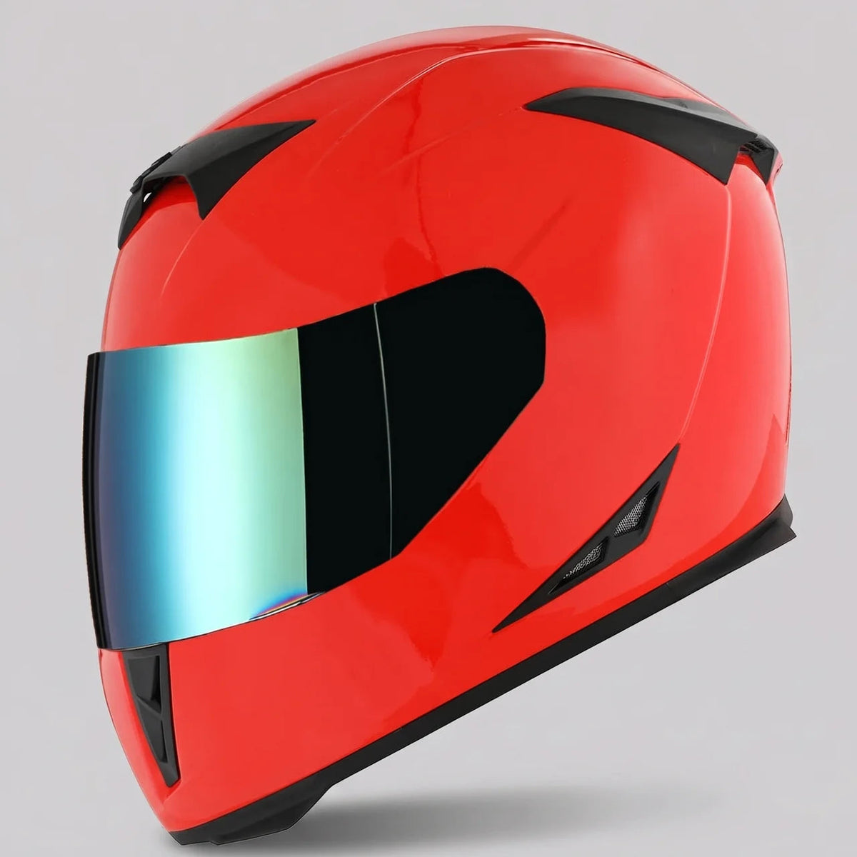 Redline | Full-Face Motorcycle Helmet with Mirrored Visor | Enhanced Safety and Comfort for Riders