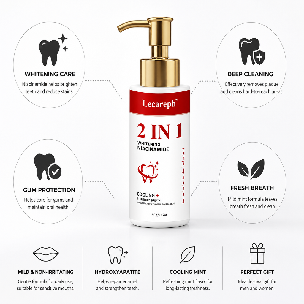 Niacinamide & Hydroxyapatite Whitening Toothpaste (Pump Dispenser)