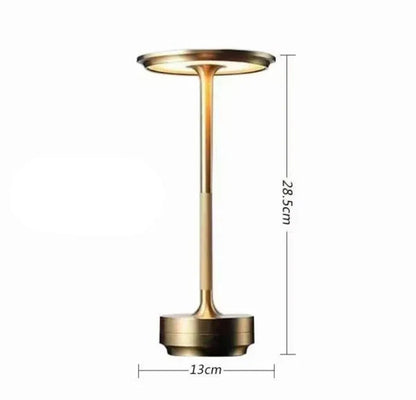Rechargeable LED Table Lamp Touch Control 4 Brightness Levels Waterproof IP66 Metal Portable Battery Operated for Bedroom Living Room