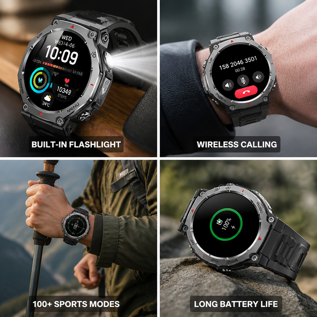 1.43-Inch HD Touchscreen Bluetooth Calling Smartwatch