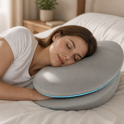 Cooling Ergonomic Memory Foam Pillow (Removable Washable Cover)