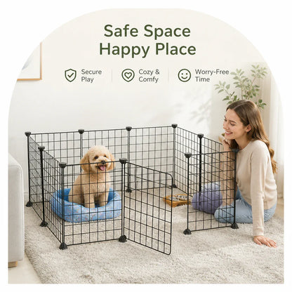 Ortekor Expandable & Modular Wire Mesh Dog Playpen