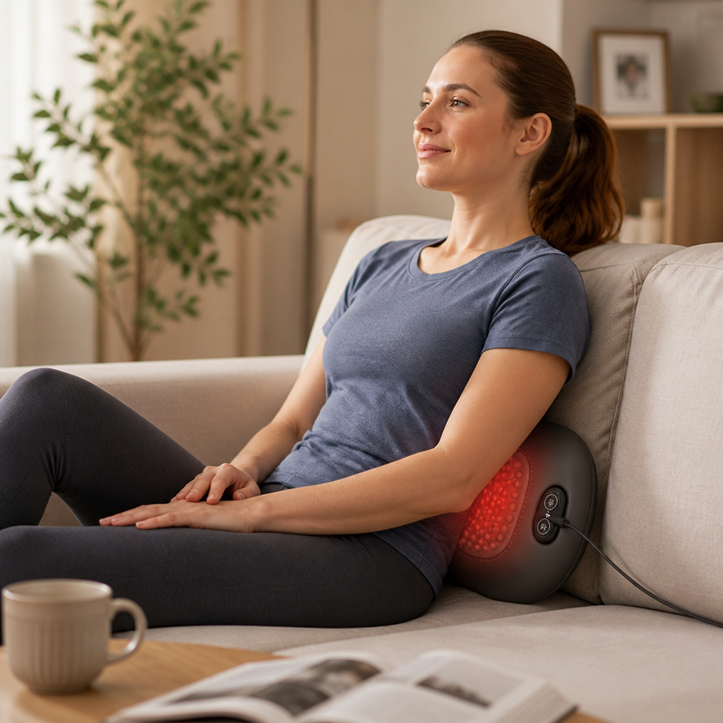 Heat & Vibration Lumbar Massager (3-In-1)