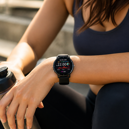 Heart Rate & Blood Oxygen Bluetooth-Enabled Fitness Watch