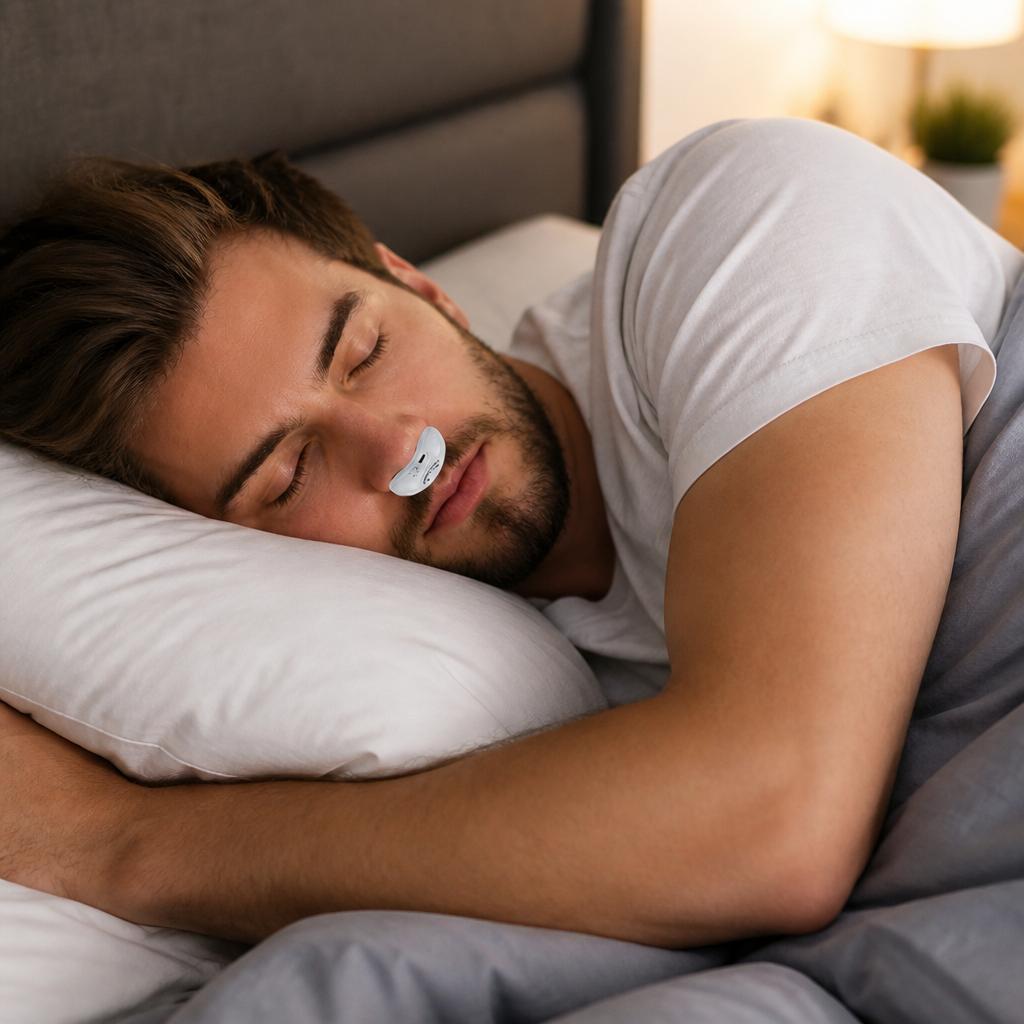 Compact Portable One-Button Micro CPAP
