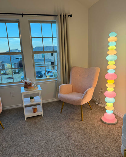 Translucent Acrylic Tower Light 63 Inches Tall Modern Statement Piece for Bedrooms Lounges Hallways Offices