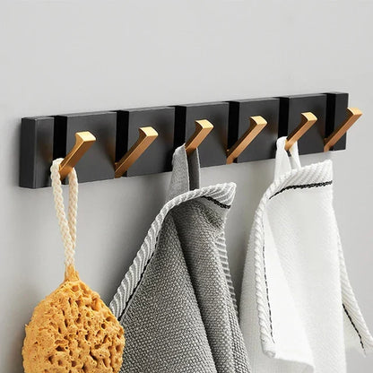 Space-Saving Folding Wall Hook | Stainless Steel Heavy Duty Coat Hook for Bathroom Towels, Bedroom Closet & Entryway | Modern Minimalist
