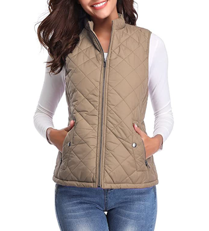 Lightweight Quilted Zip-Front Vest for Women – Casual Layering Piece for Spring & Fall
