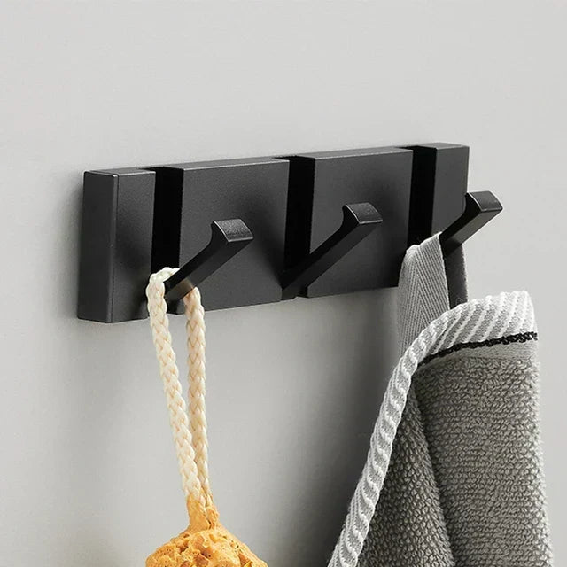 Space-Saving Folding Wall Hook | Stainless Steel Heavy Duty Coat Hook for Bathroom Towels, Bedroom Closet & Entryway | Modern Minimalist