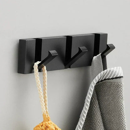 Space-Saving Folding Wall Hook | Stainless Steel Heavy Duty Coat Hook for Bathroom Towels, Bedroom Closet & Entryway | Modern Minimalist