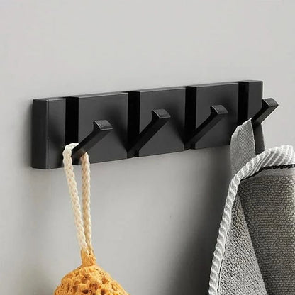 Flip-Up Aluminum Organizer Hanger for Entryway Bedroom Kitchen Closet Multi-Position Retractable Rack Mount System for Garments Linens Acces
