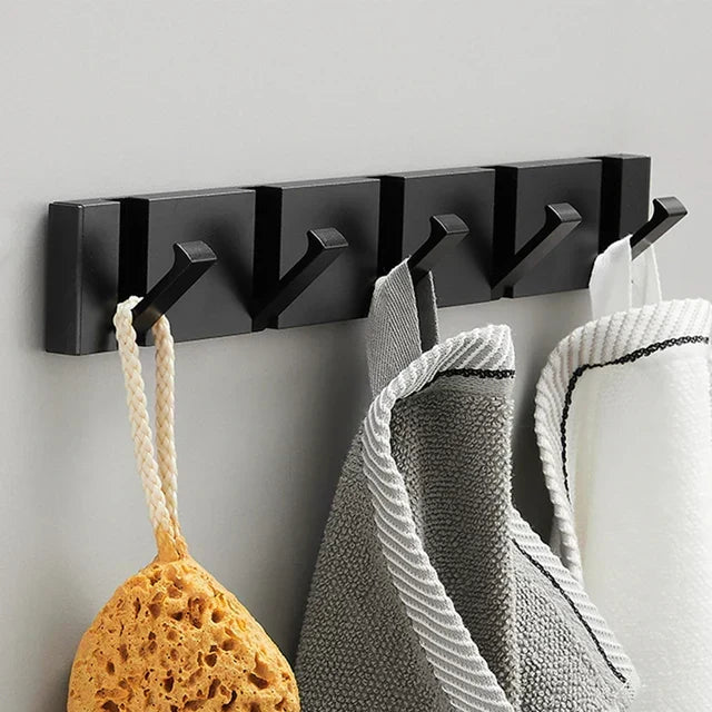 Space-Saving Folding Wall Hook | Stainless Steel Heavy Duty Coat Hook for Bathroom Towels, Bedroom Closet & Entryway | Modern Minimalist