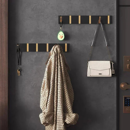 Flip-Up Stainless Steel Hook for Entryway Bathroom Kitchen Space-Saving Coat Towel Rack Organizer Multi-Hook Storage System for Apartment Co