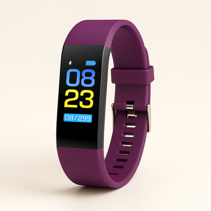 Fitness Tracker Watch for Seniors with Heart Rate Monitor Blood Pressure Steps Sleep Tracking LED Screen USB Rechargeable Water-Resistant Ac