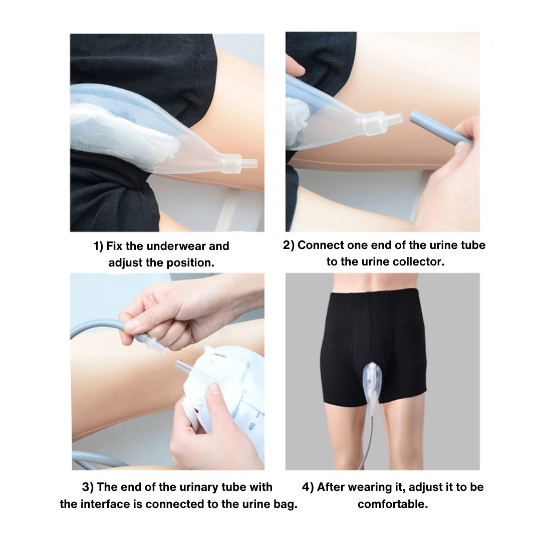 Comfort Care | Medical Grade Reusable Urine Collector Underwear with Built-In Pouch | Discreet Design for Independence