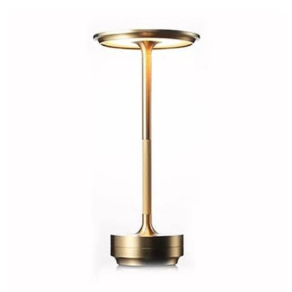 Rechargeable LED Table Lamp Touch Control 4 Brightness Levels Waterproof IP66 Metal Portable Battery Operated for Bedroom Living Room