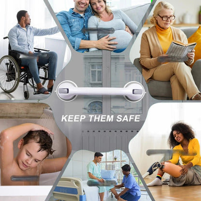 Innovative Bathroom Safety Grab Bar with Suction Cups for Enhanced Stability