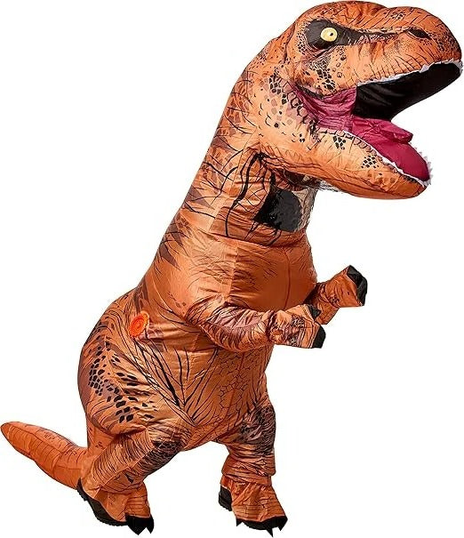 Halloween Costume for Adults, Inflatable Costume with Built In Blower Fan, Blow Up T Rex Dino Costume for Parties