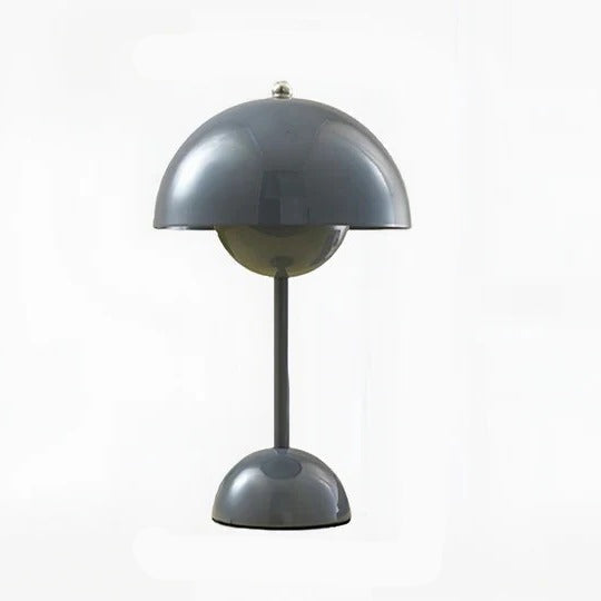 Rustic Wooden Mushroom Table Lamp
