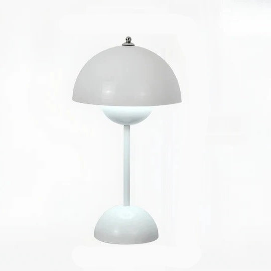 Rustic Wooden Mushroom Table Lamp