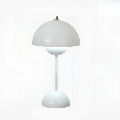 Rustic Wooden Mushroom Table Lamp