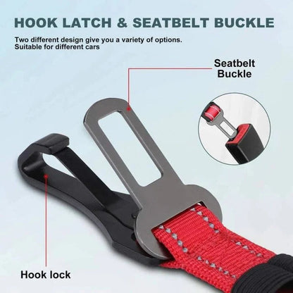 Safe Pet Car Harness with Padded Restraint and Shock Absorber