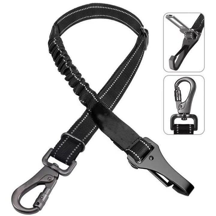 Safe Pet Car Harness with Padded Restraint and Shock Absorber - Ortekor