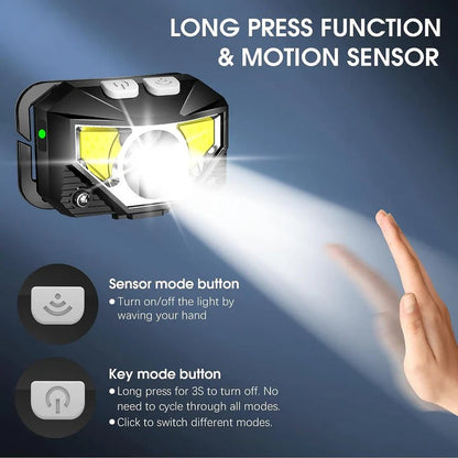 Bright LED Headlights with Motion Sensor, 2 Pack