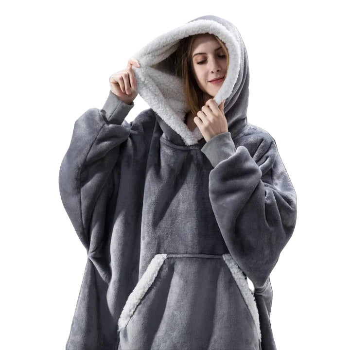 Cozy Adult Hooded Blanket Sweater