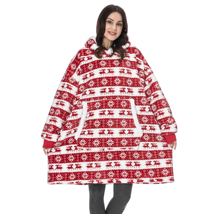 Cozy Adult Hooded Blanket Sweater
