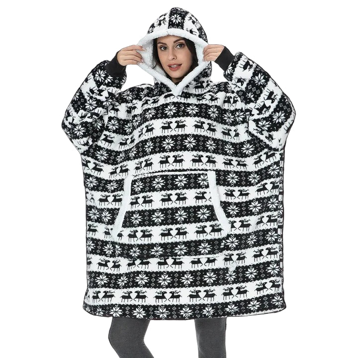 Cozy Adult Hooded Blanket Sweater