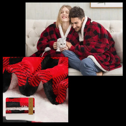 Cozy Adult Hooded Blanket Sweater