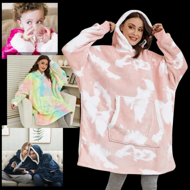 Cozy Adult Hooded Blanket Sweater