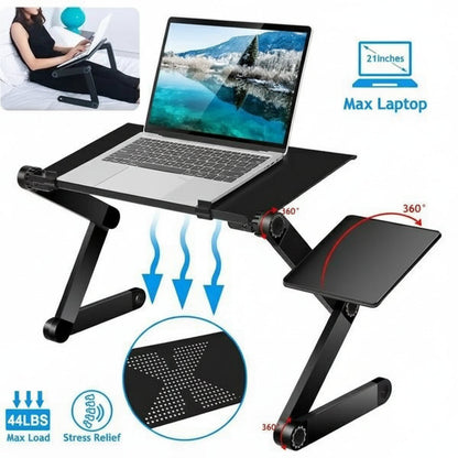 Portable Cooling Laptop Holder with Collapsible Base