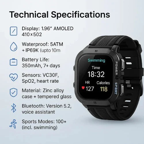 Waterproof Athletic Fitness Watch