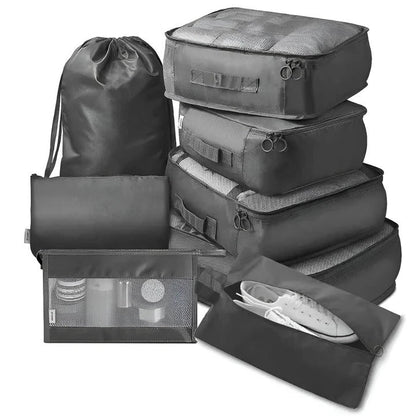 Travel Packing Cubes, 7 Piece Storage Set - Ortekor