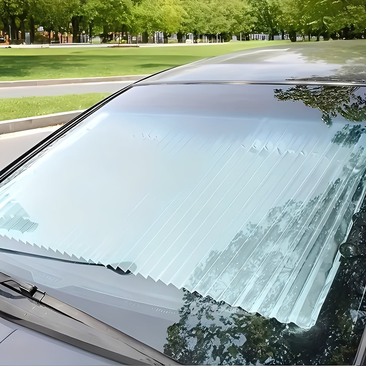 Car Window Shade Curtain Blocks Sun Rays