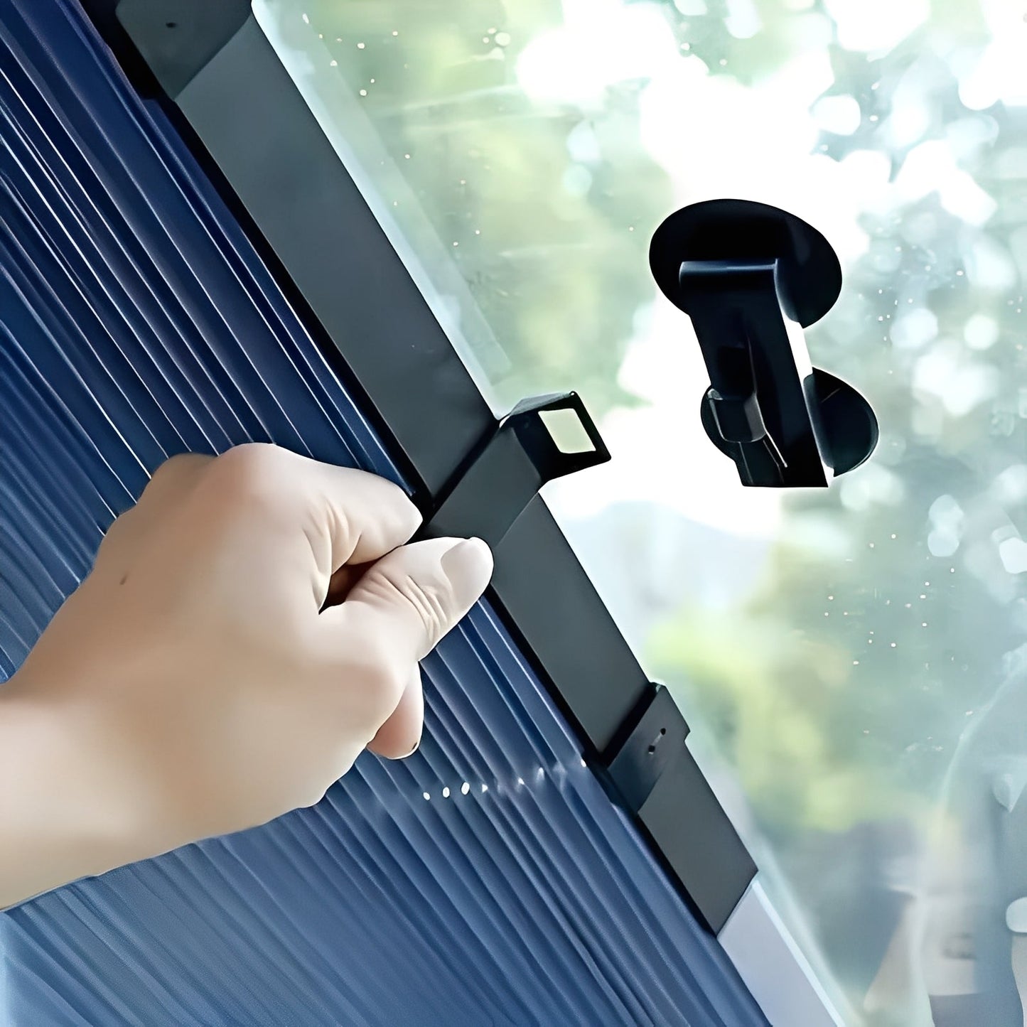 Car Window Shade Curtain Blocks Sun Rays