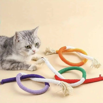 Fun Cat Toy Set with Crinkle Balls and Rope