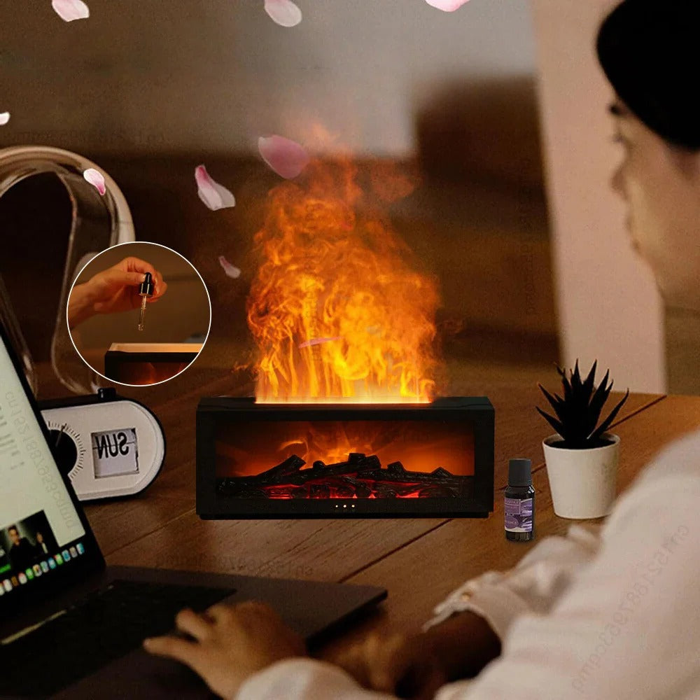 Compact Aroma Diffuser with LED Candle Effect - Ortekor