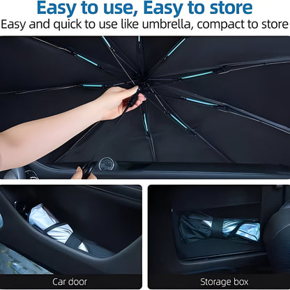 Portable Car Sun Shade with Compact Fold
